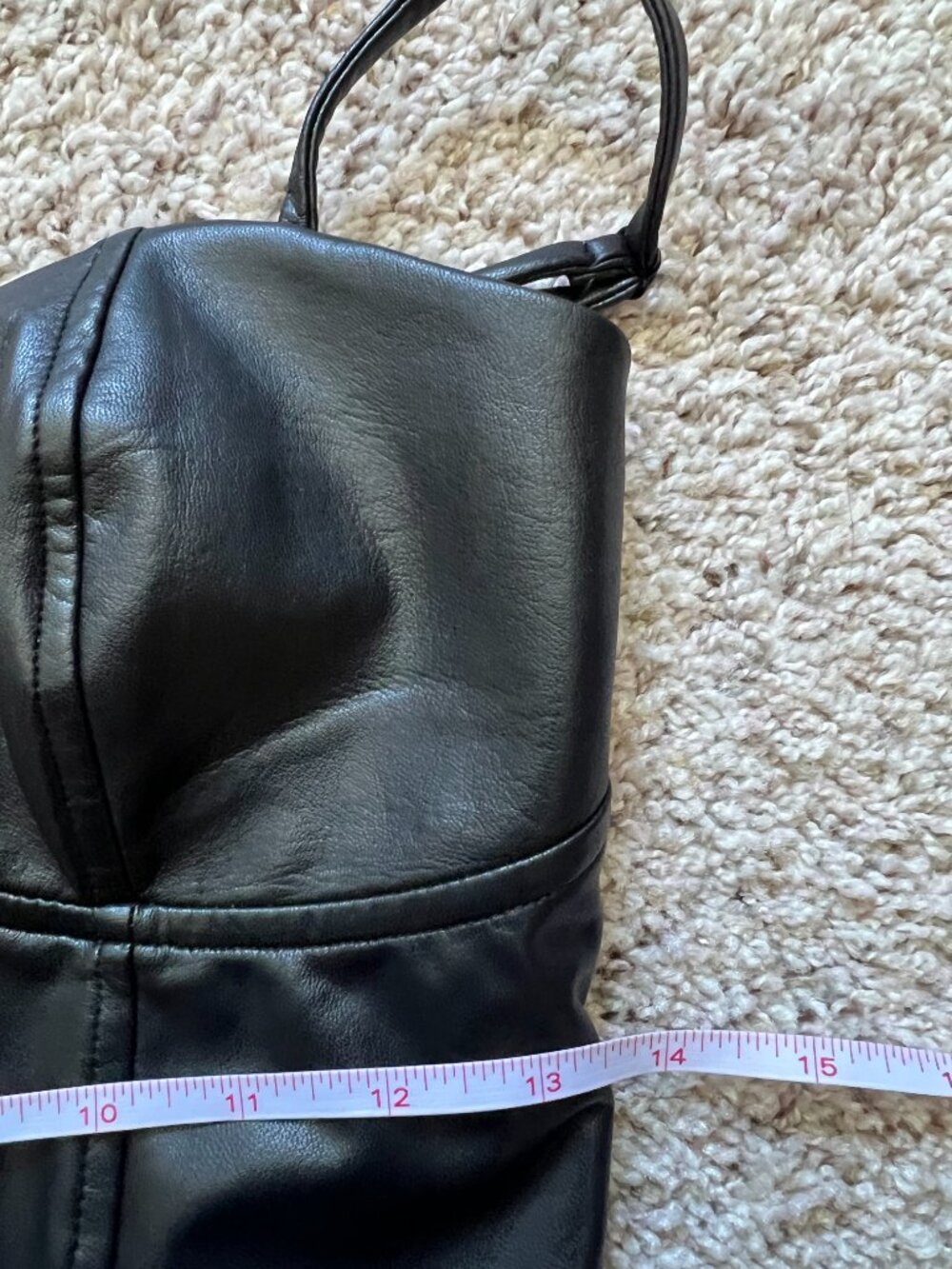 Express Faux Leather Crop Top Corset Bustier Small Body Contour Going Out Top - Picture 5 of 6